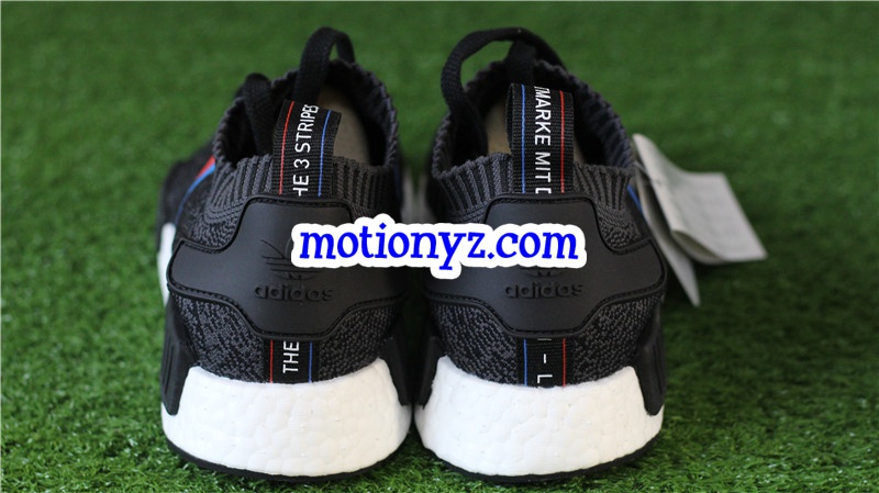 Real Boost Adidas NMD R1 Primeknit Tricolor Black